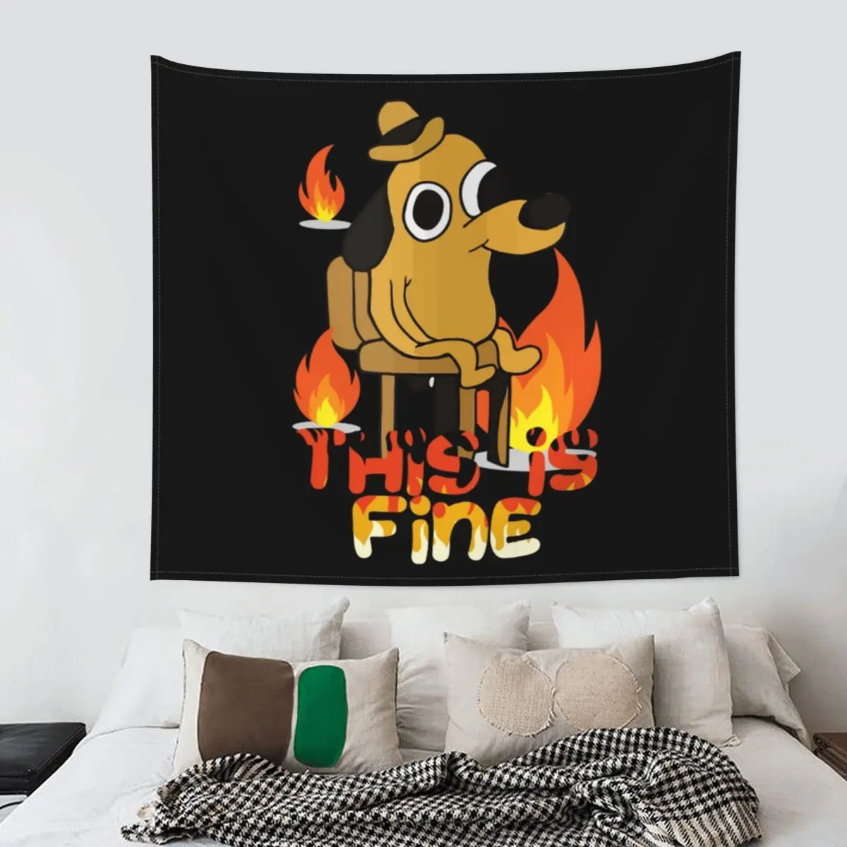 Это гобелен с изысканной собакой гиппи полиэстер настенное украшение для