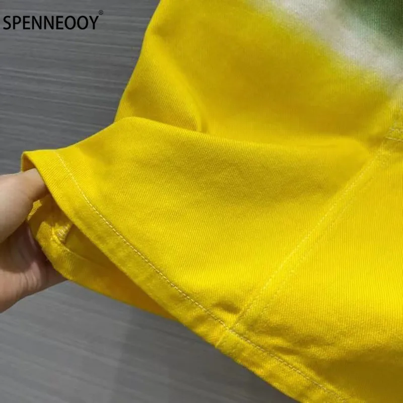 SPENNYMOOR  2021 Designer Brand Summer Gradient Mini Skirt  Women Fashion Embroidery A Line Skirt