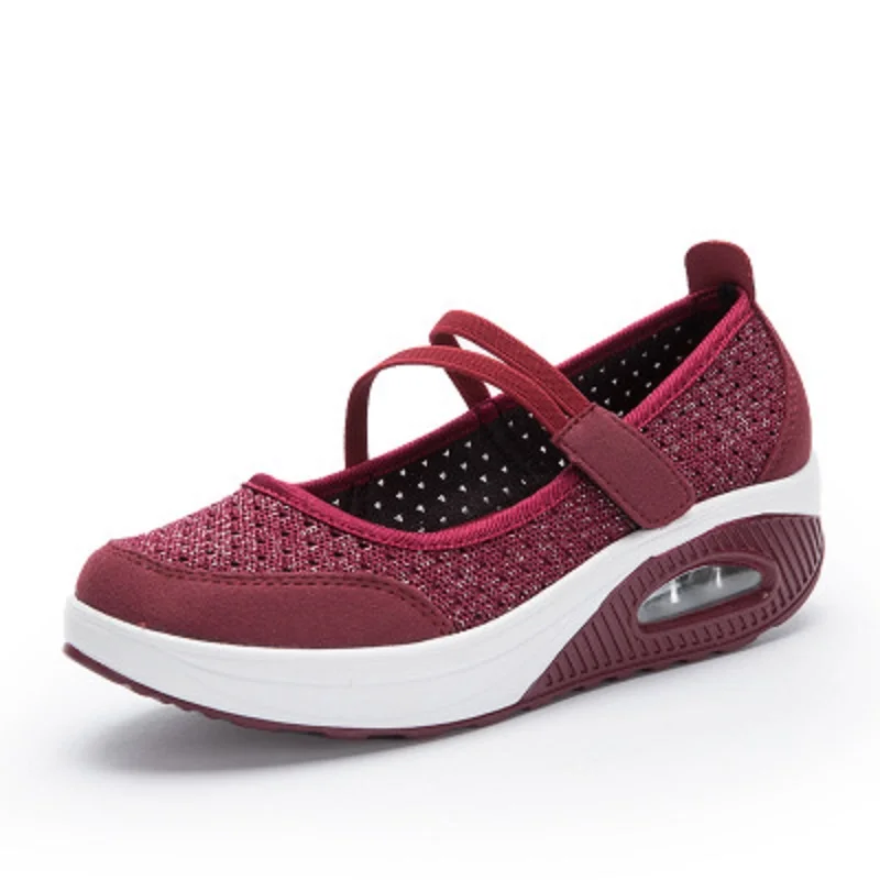 

Women Mary Janes Flats Sneaker Shallow Casual Shoes Sports Ladies Fly Weave Breathable Plus Size Ultra Light Trainers Summer