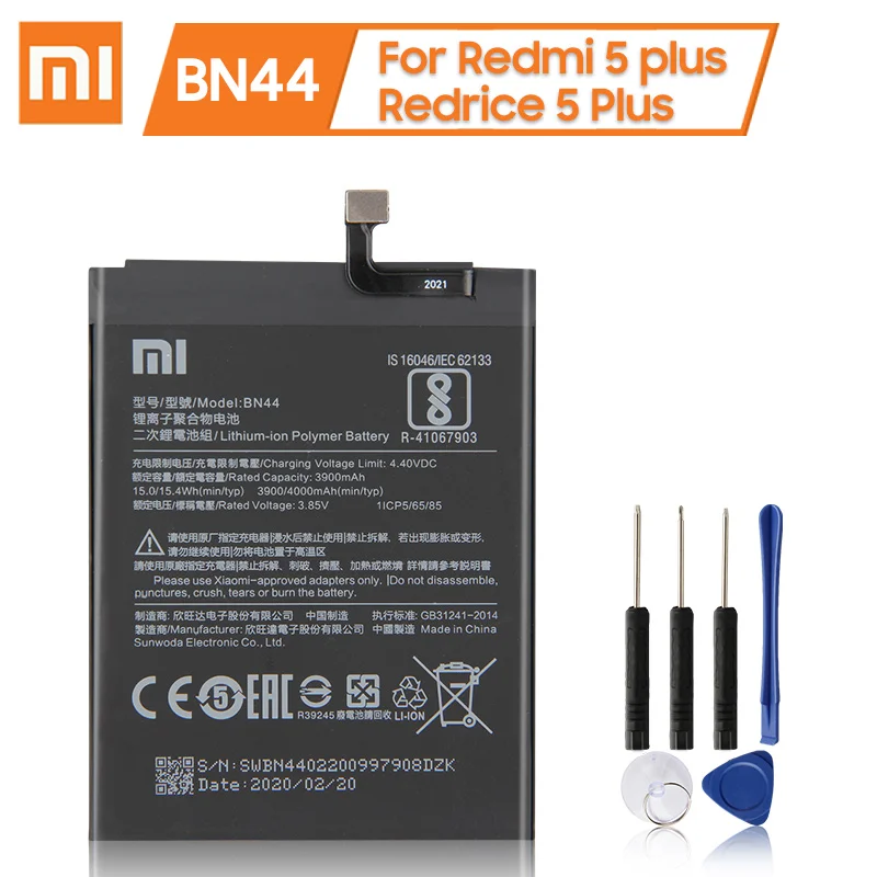 XiaoMi оригинальный сменный аккумулятор BN44 для Xiaomi Mi Redmi 5 plus 99 &quotRedrice 100% новые