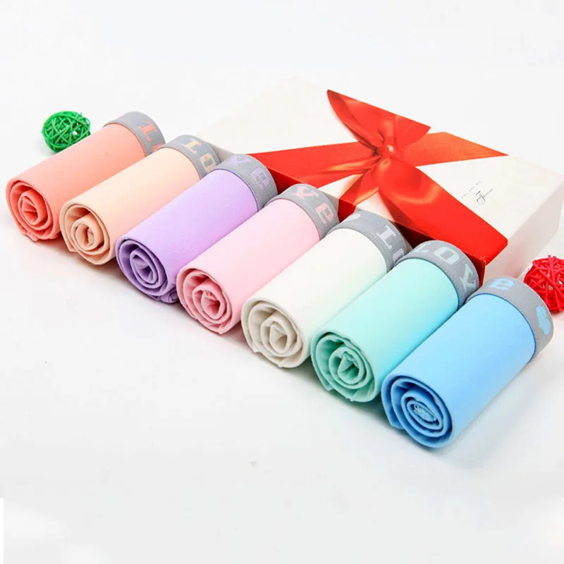 Мода 7 шт./лот хлопоковое сексуальные женщинский трусики мягкие тапочки Милые