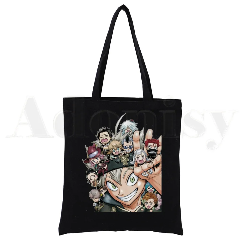 

Холщовая Сумка-тоут с рисунком черного клевера в стиле аниме