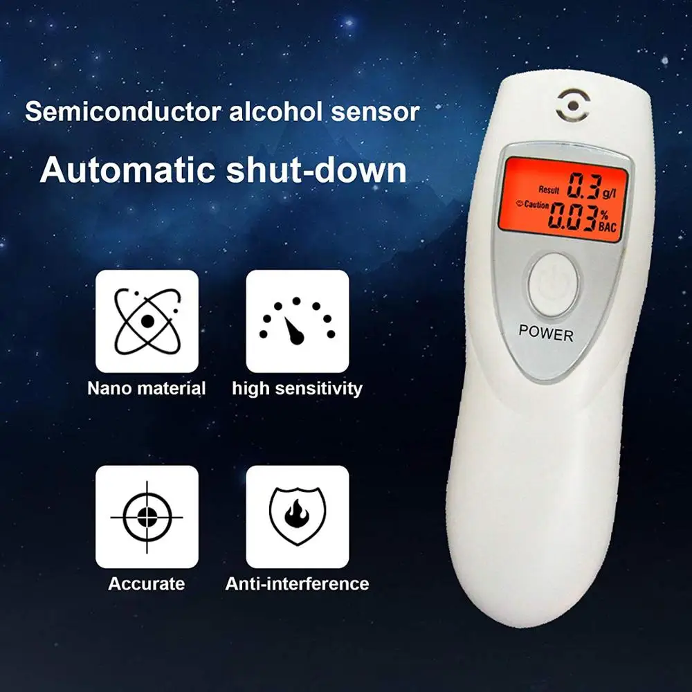 Профессиональный цифровой алкотестер GREENWON мини-Алкотестер с ЖК-дисплеем |