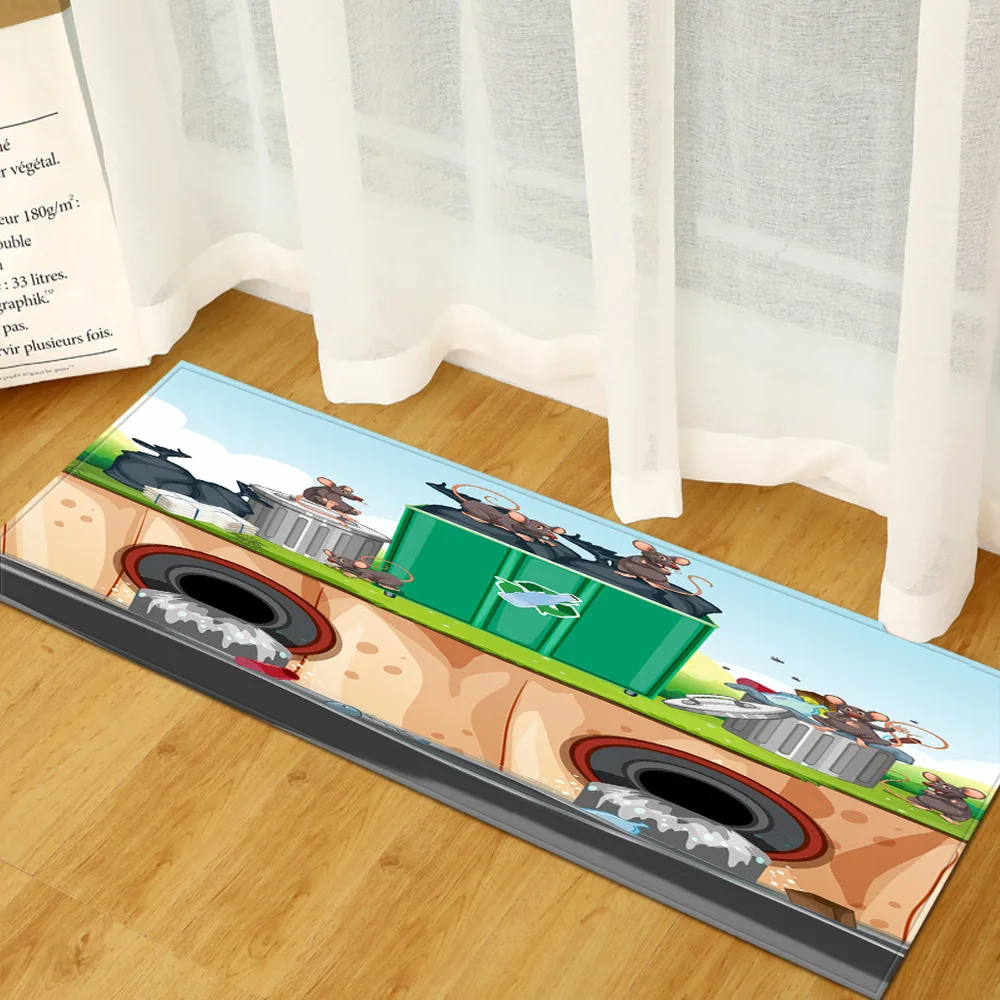 Новогодний кухонный коврик Zeegle для замены нескользящий напольный прихожей