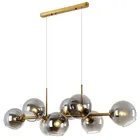 Скандинавская стеклянная люстра Magic Bean, постмодерн, роскошный светильник для ресторана, гостиной, дома, лампа для молекулярной бары