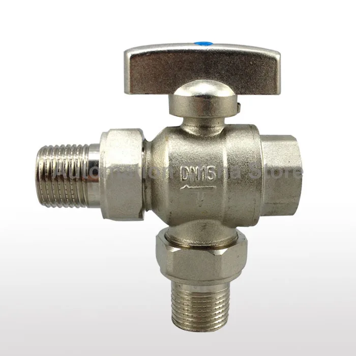 Трехсторонний шаровой клапан с большим потоком G1/2 &quotG3/4&quot G1 &quot Мужской Угловой