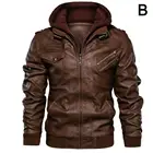 Куртка мужская из ПУ кожи, повседневная Байкерская мотоциклетная куртка, брендовая одежда, европейские размеры, осень