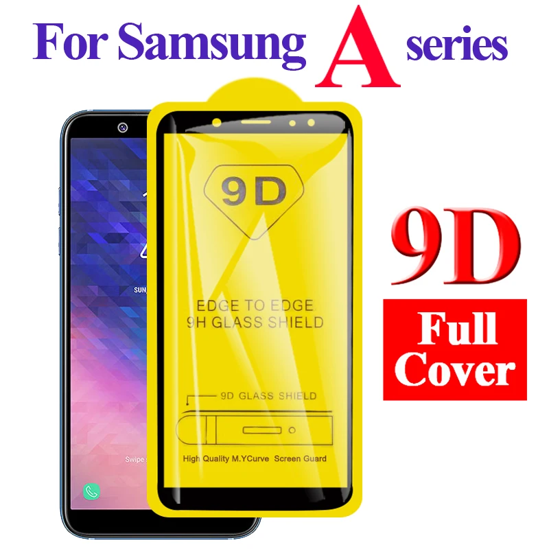 9D защитный Стекло на для Samsung Galaxy A8 2018 экран протектор a6 a7 a9 plus cam лист tremp 6 7 8 9 a750
