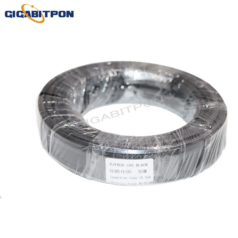500m long outdoor 3-steel 1-core single-mode G675A 1-core fiber optic cable jumper black jacket 2 connector FC LC ST SC connecto