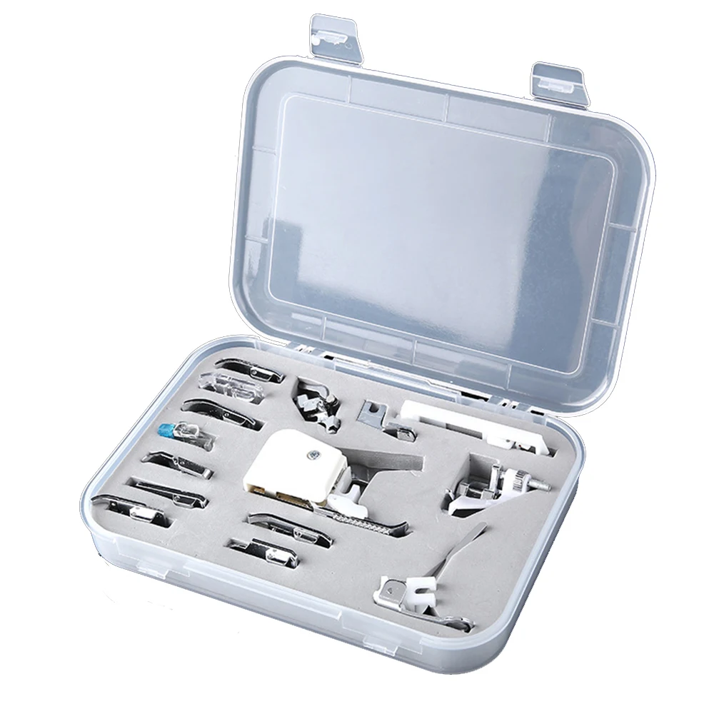 Набор прижимных лапок для швейной машины комплект 15 в 1 многофункциональные