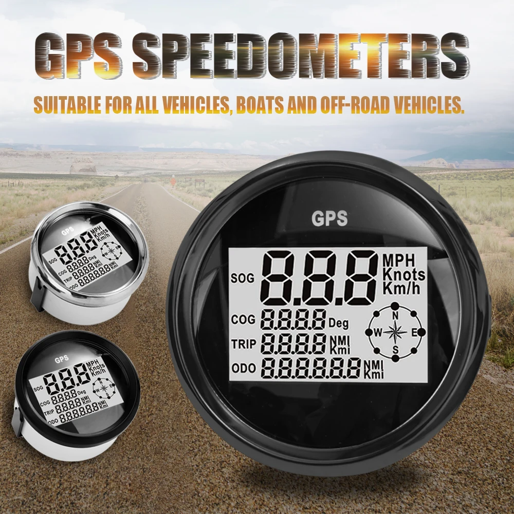 Водонепроницаемый ЖК цифровой дисплей Спидометр с подсветкой 85 мм мотоцикл