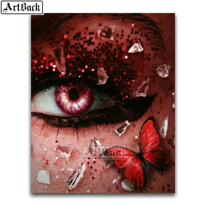 5d diy алмазная живопись глаза бабочки полный квадрат/круглый пейзаж узор Смола 3d