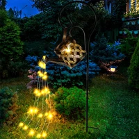 solar led gardening decor lantern watering can star shower art lights string sprinkler with planter for lawn landscape path yard