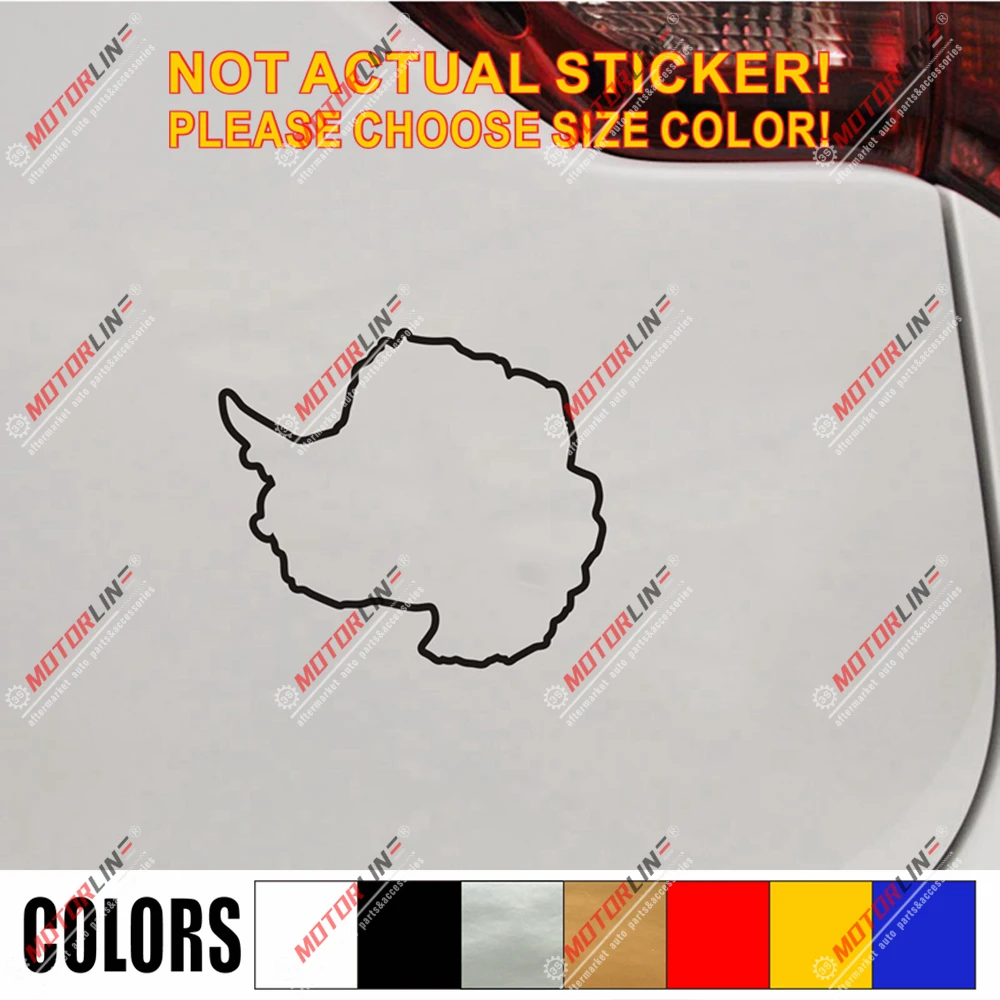Антарктика контур карта Наклейка автомобиля винил высечки без bkgrd выбрать размер