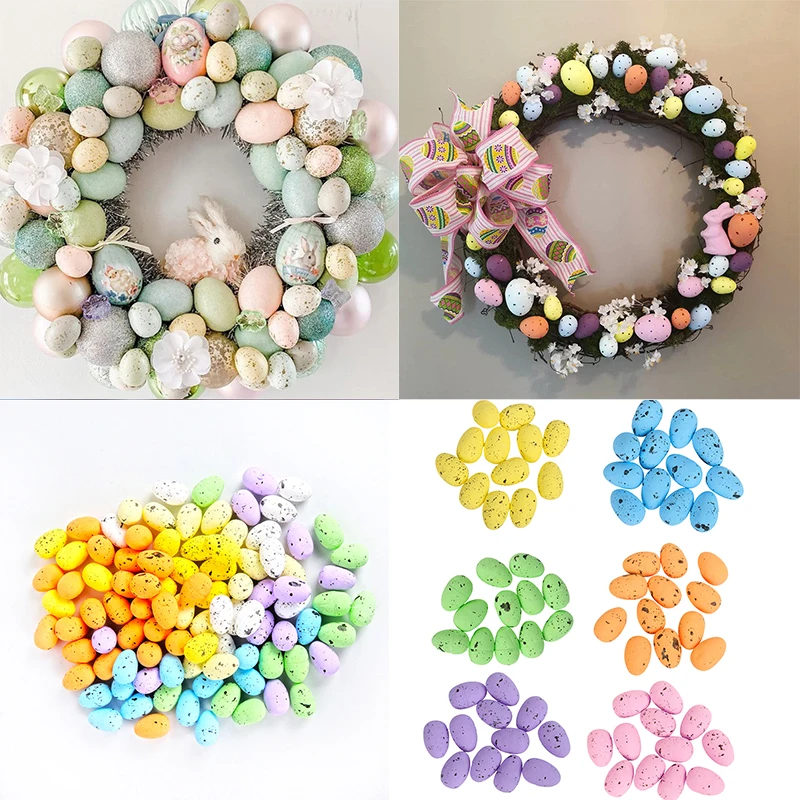 

20pcs Foam Easter Eggs Colorful Fake Bird Pigeon Egg For Easter DIY Home Decoration Kids Gifts Easter Party Favor Supplies 3x4cm