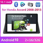 Автомобильный мультимедийный видеоплеер, 10,1 дюймов, Android 10,1, GPS-навигация, Wi-Fi для 2008-2013 Honda Accord 8, 2Din, автомобильное радио, Авторадио, стерео