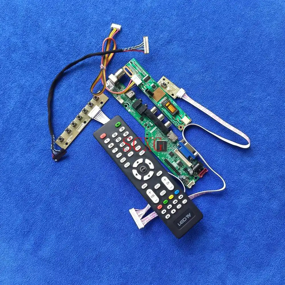 

Kit20-Pin LVDS 1024*768 LCD panel driver board HDMI-compatible USB VGA Fit LP141XA/LP141XB/LP141X10/LP141X11 1CCFL Analog signal