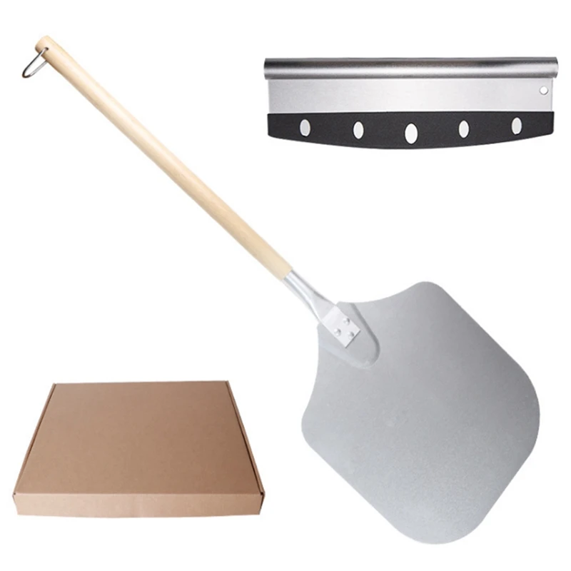 

Съемный шпатель для пиццы со спиральным узором, 89,5 см, алюминиевая лопатка, инструмент для выпечки, переводная лопатка для пиццы, резак для в...