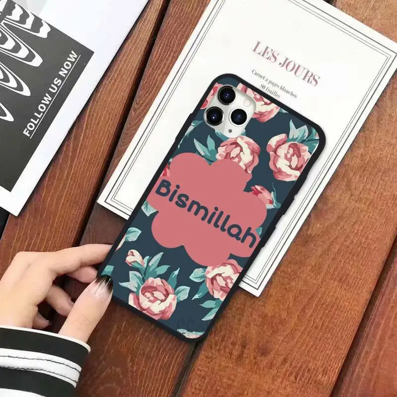 

Islamic Muslim Bismillah letter Phone Case for iPhone 11 12 pro XS MAX 8 7 6 6S Plus X 5S SE 2020 XR