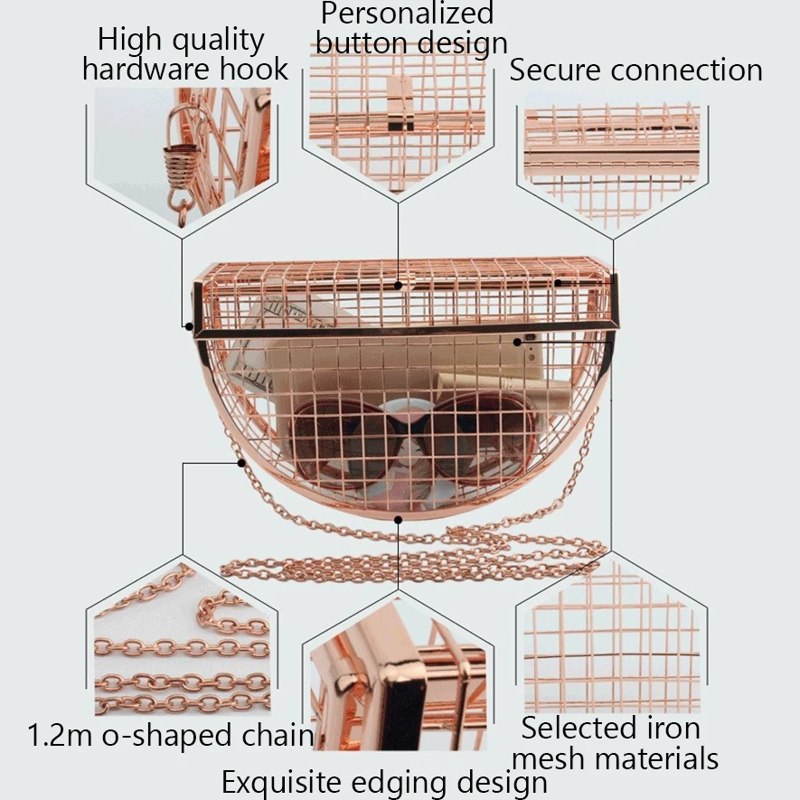 Сумка-клатч женская вечерняя металлик с вырезами | Багаж и сумки