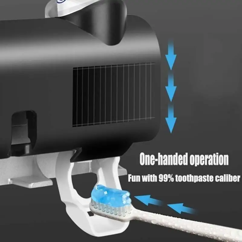 

Automatic Toothpaste Dispenser Toothbrush Holder Bathroom Products Wall Mount Rack Bath With Ultraviolet Toothbrush Disinfector