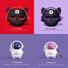 Силиконовый чехол для AirPods 1 2 Pro, крутой мультяшный чехол с изображением рок, музыки, бульдога, астронавта, космоса, человека, беспроводной Bluetooth защитный чехол