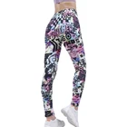 Уличная одежда CHSDCSI с разноцветным принтом букв, женские летние брюки с высокой талией, спортивные пикантные леггинсы, повседневные брюки