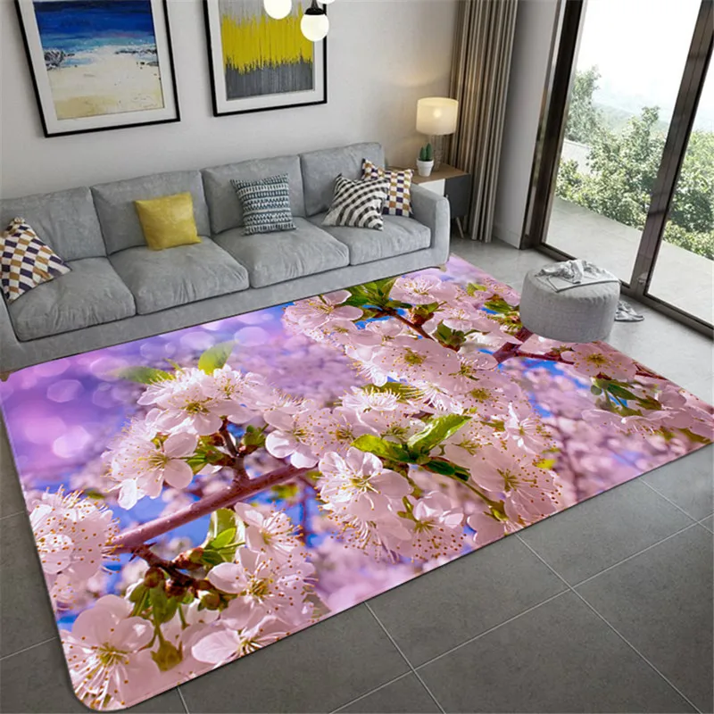 

New Chinese style large size cherry carpet, fashionable bath carpet---111