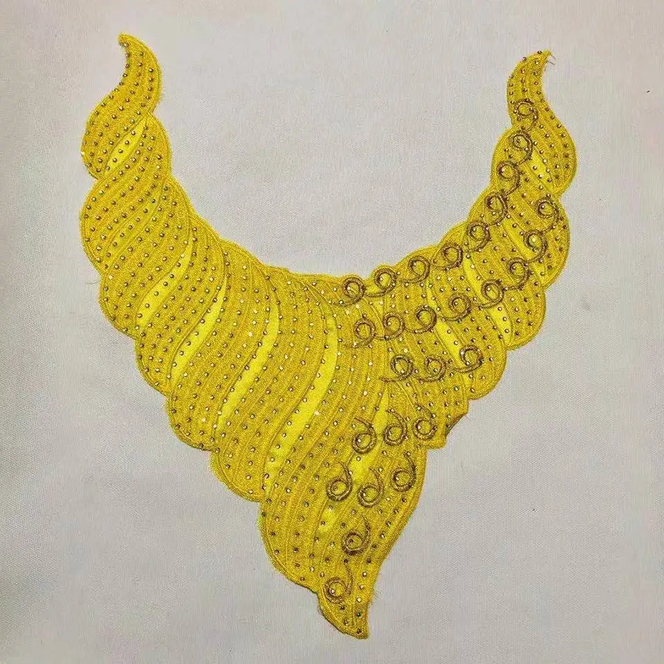 1 шт. аппликация для шитья одежды вышитые края цветочные кружева шейный воротник