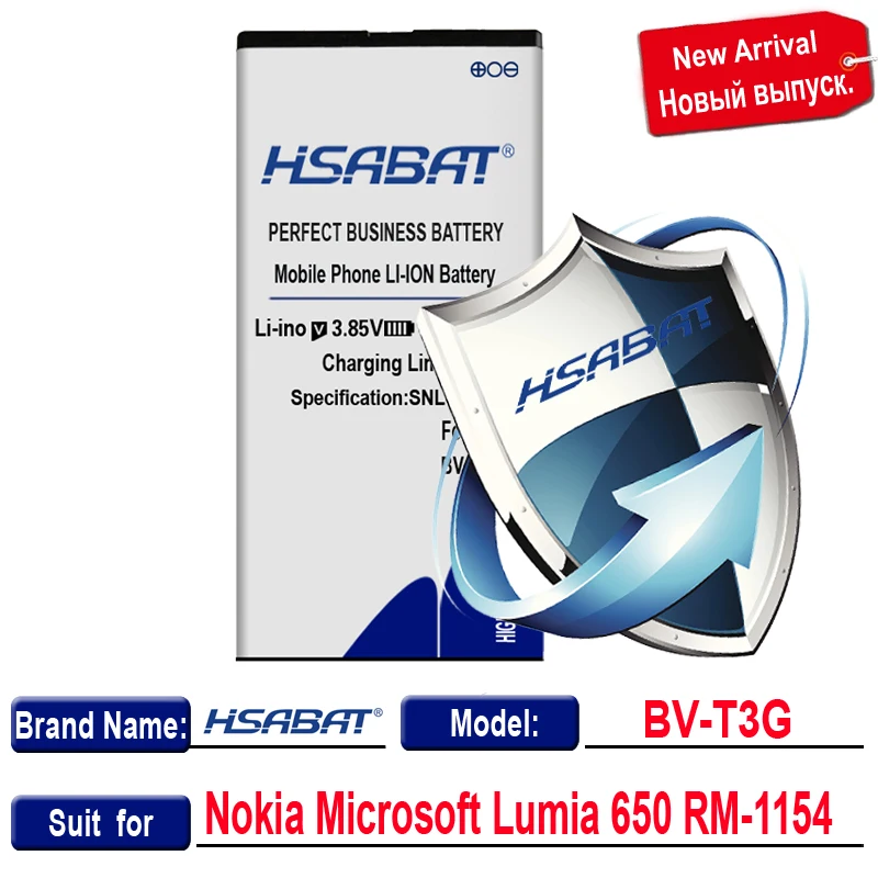 Аккумулятор HSABAT 3500 мА · ч аккумулятор для Nokia Microsoft Lumia 650 BVT3G BVT3G|Аккумуляторы