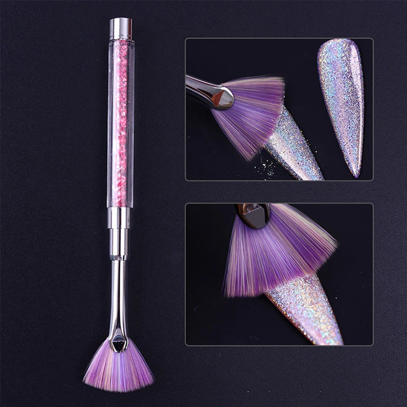 

Rhinestone Handle Nail Brush Dust Glitter Powder Remover Nail Art Drawing Pen Painting Manicure Brushes Nail Art Brush