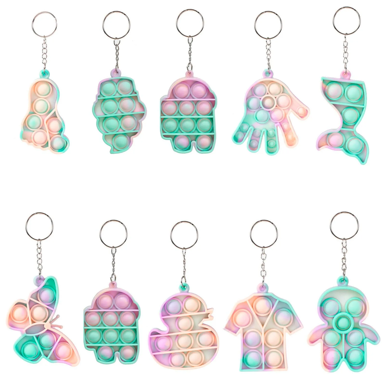 10 шт. мини-игрушки-Поппер набор для ключей аутизм сжимаемые игрушки снятия