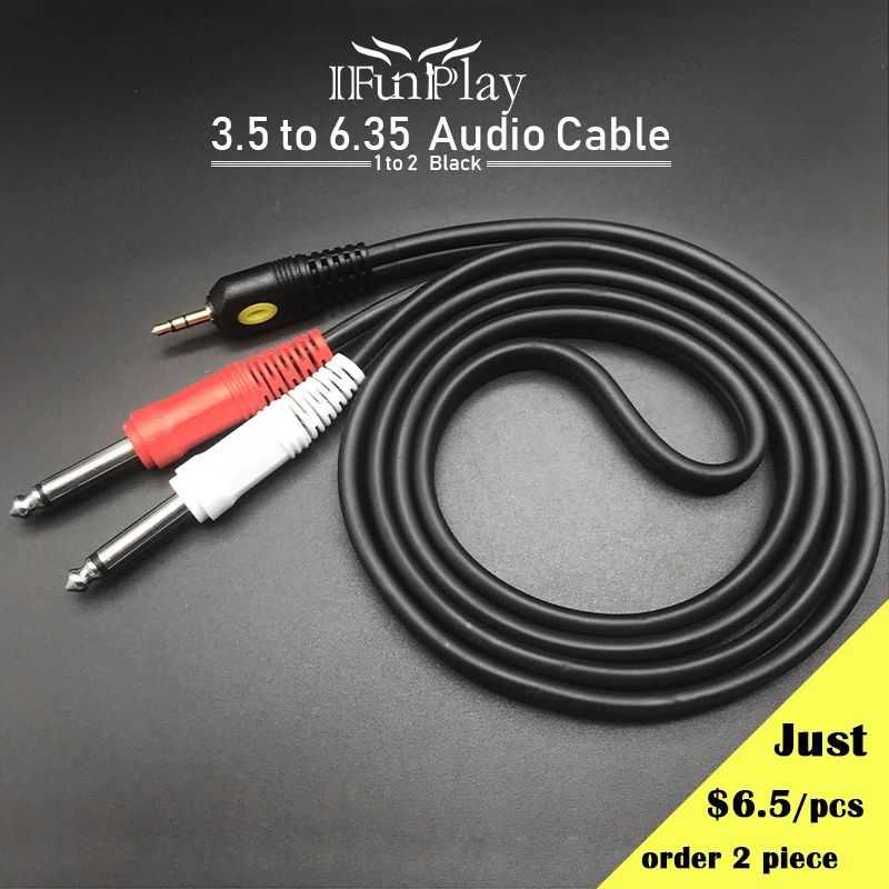 3 5 мм до 6 35 Мужской стерео на обоих концах для подключения внешних устройств к