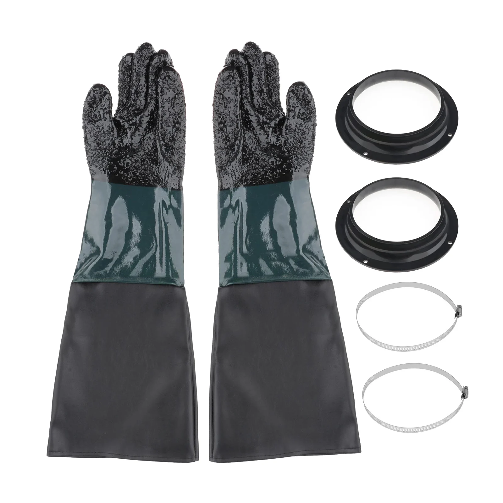 

Sandblasting Gloves for Sandblast Cabinets, 23.6 inch Sandblaster Gloves for Model 60, 90, 110, 260 Sandblast Cabinet