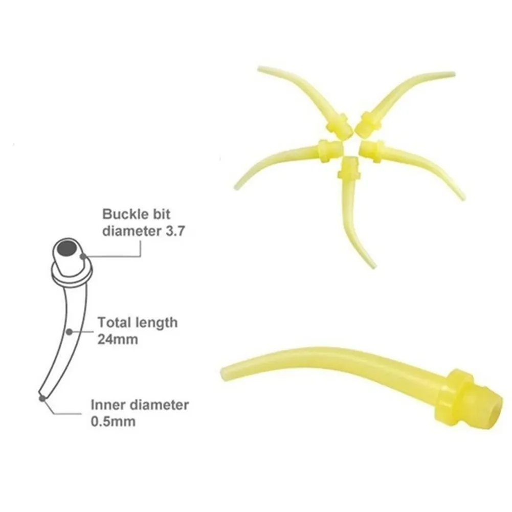 

100 PCS Dental-impression Mixing Tips Dental Materials Silicone Rubber Impression Material Bend Dental Materials