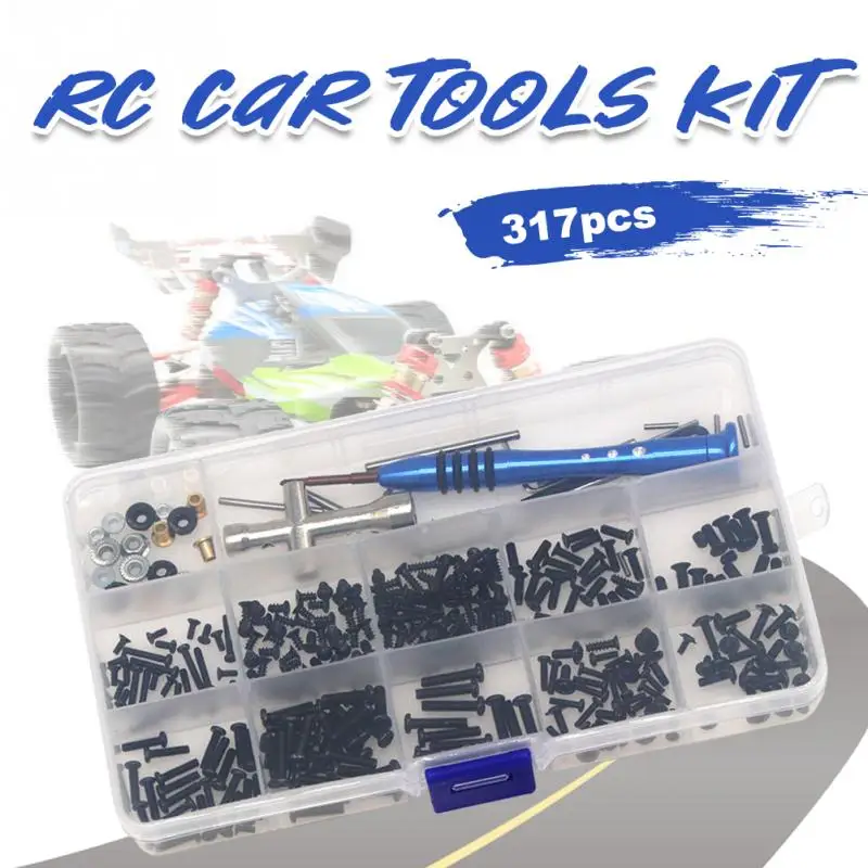 

RC Car Tools Kit With Box Repair Supplies Accessories DIY For Wltoys 1:14 144001 High Hardness Wear Resistant Metal Portable