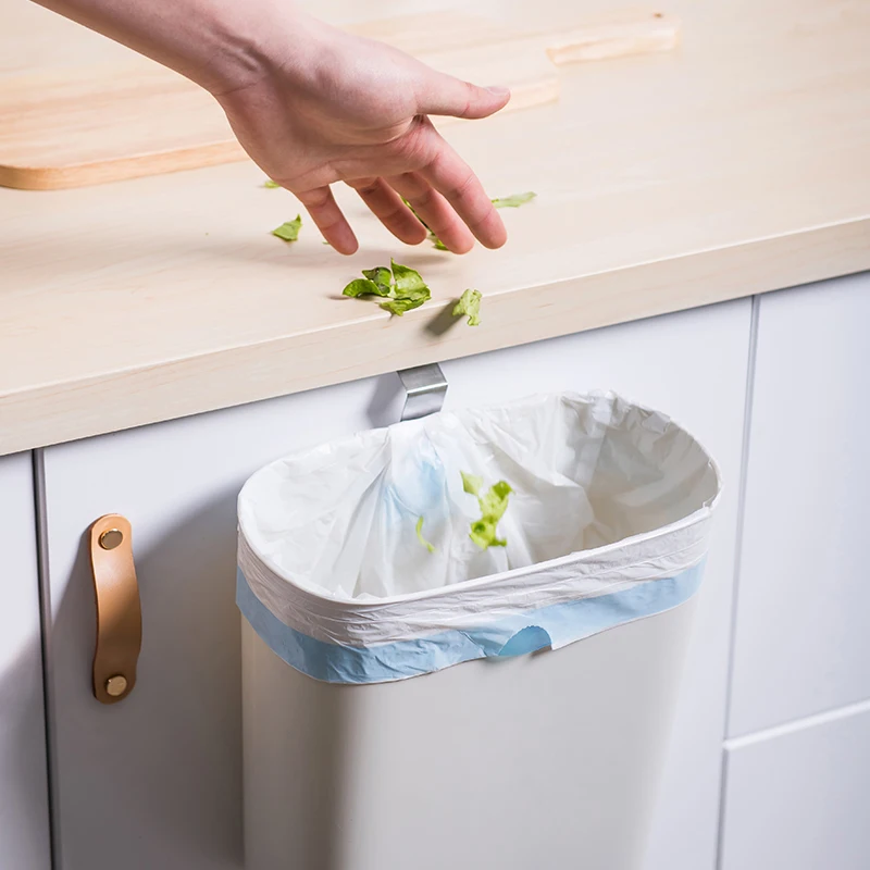 

Wall-hung kitchen trash can cabinet door can be hung in bathroom, bathroom without punching and hanging narrow cracks
