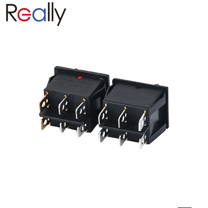 5 шт. KCD4 AC 16A/250V 20A/125V 4/6Pin электротехнического оборудования с светильник Мощность