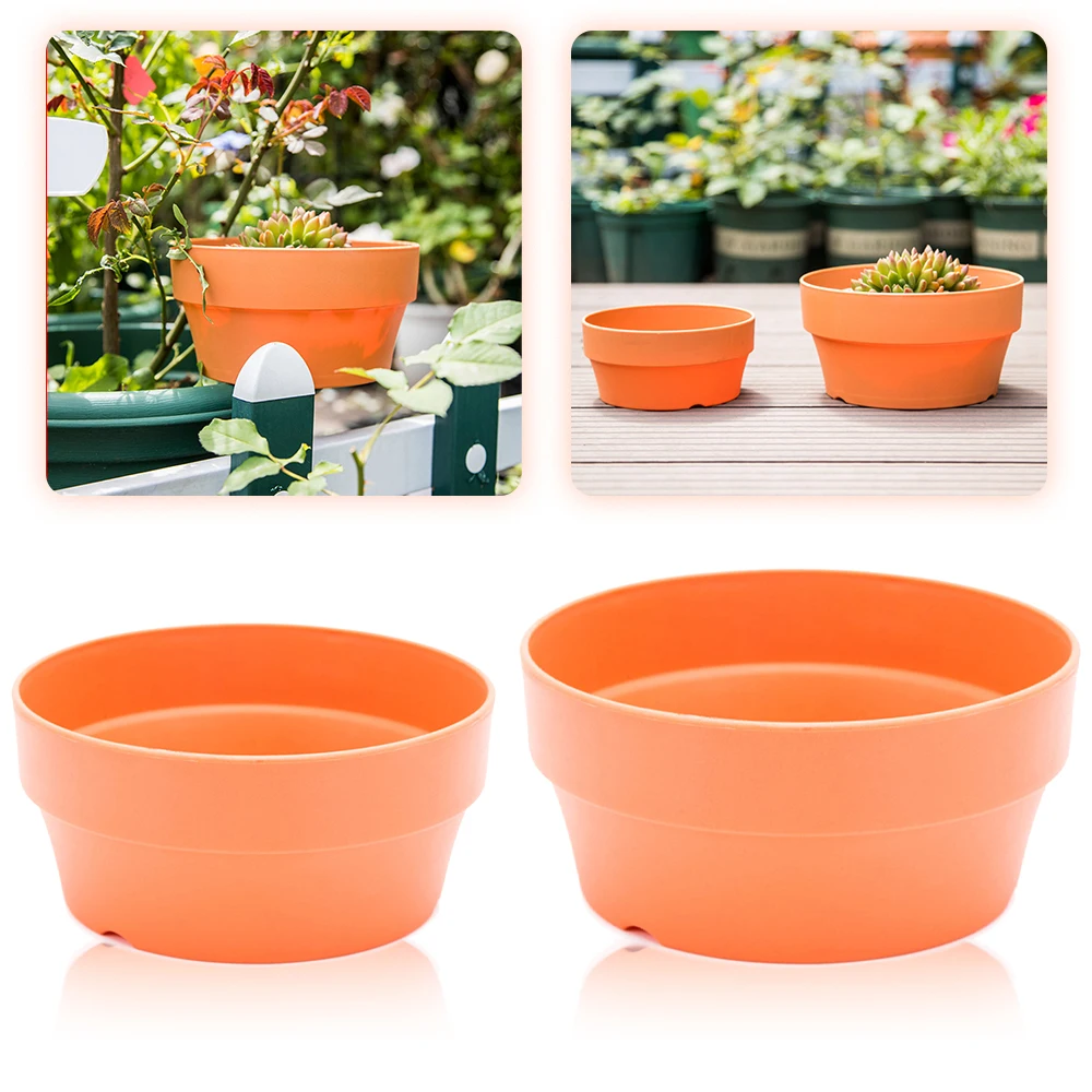 

Imitation Terracotta Planter Plastic Planting Pot Cactus Plant Containers Indoor Garden Bonsai Pots with Drainage Hole