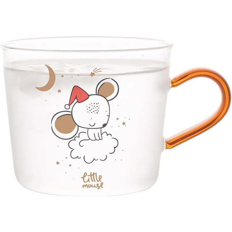 

Creative High Boron Silicon Small Mouse Glass Home Handle Breakfast Cup Office Drinking Cup coffee mug mugs coffee cups