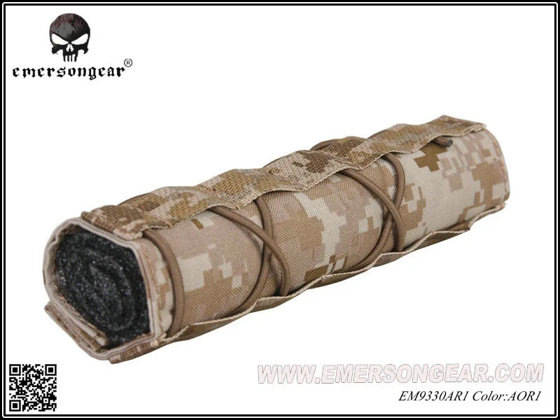 AOR1 Emerson gear Emerson 22 см подавитель глушителя Mirage Cover Shield Sleeve глушитель чехол для страйкбола - Цвет: AOR1