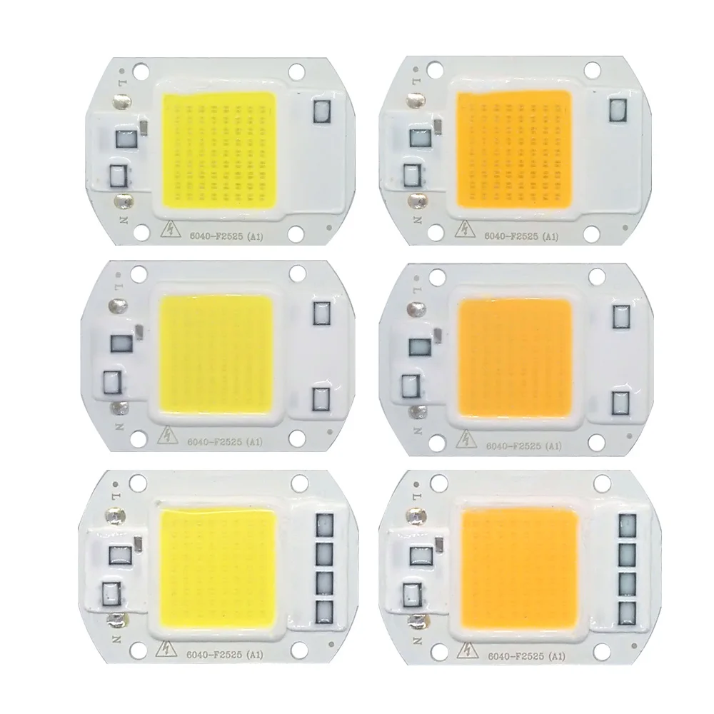 

5pcs/lot LED Chip 20W 30W 50W 220V Input COB Beads Smart IC fit for DIY outdoor light Floodlight mining lamp streetlight