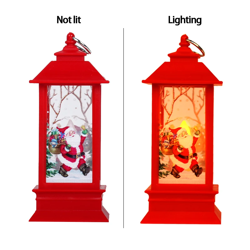 

Christmas Decorations For Home Lantern Led Candle Tea light Candles Xmas Tree Ornaments Santa Claus Elk Lamp Kerst New Year Gift