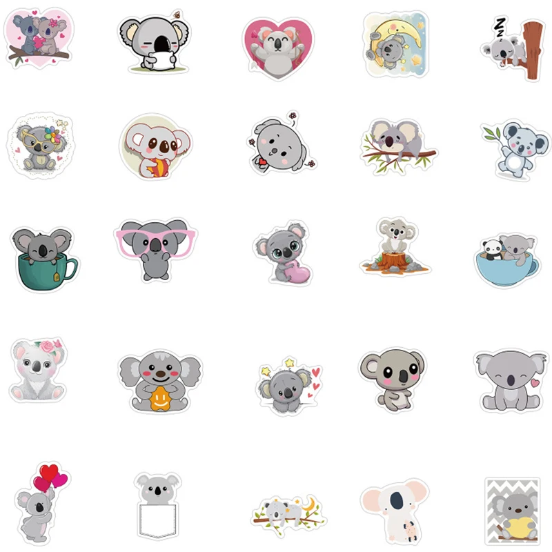 

10/30/50PCS Cute Cartoons Koala Waterproof Stationery Fridge Guitar Snowboard Luggage Kid Toys Graffiti Fun Sticker DIY Gifts