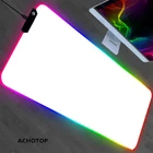 Полностью белый коврик для мыши большого размера RGB, светящийся персональный рисунок на заказ, розовый Настольный коврик для ПК XL, коврик для самостоятельной сборки, игровой коврик со светодиодной подсветкой