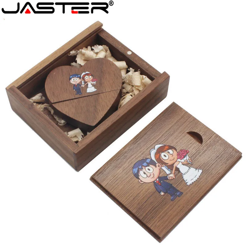 Usb флеш-накопитель JASTER в деревянном сердечке 4/8/16/32/64/128 ГБ | Компьютеры и офис