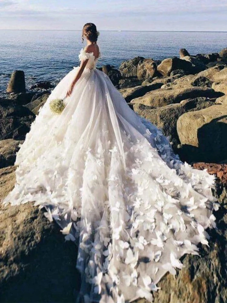 2019 свадебные платья кружевные блестящие бриллианты короткие рукава|Свадебные