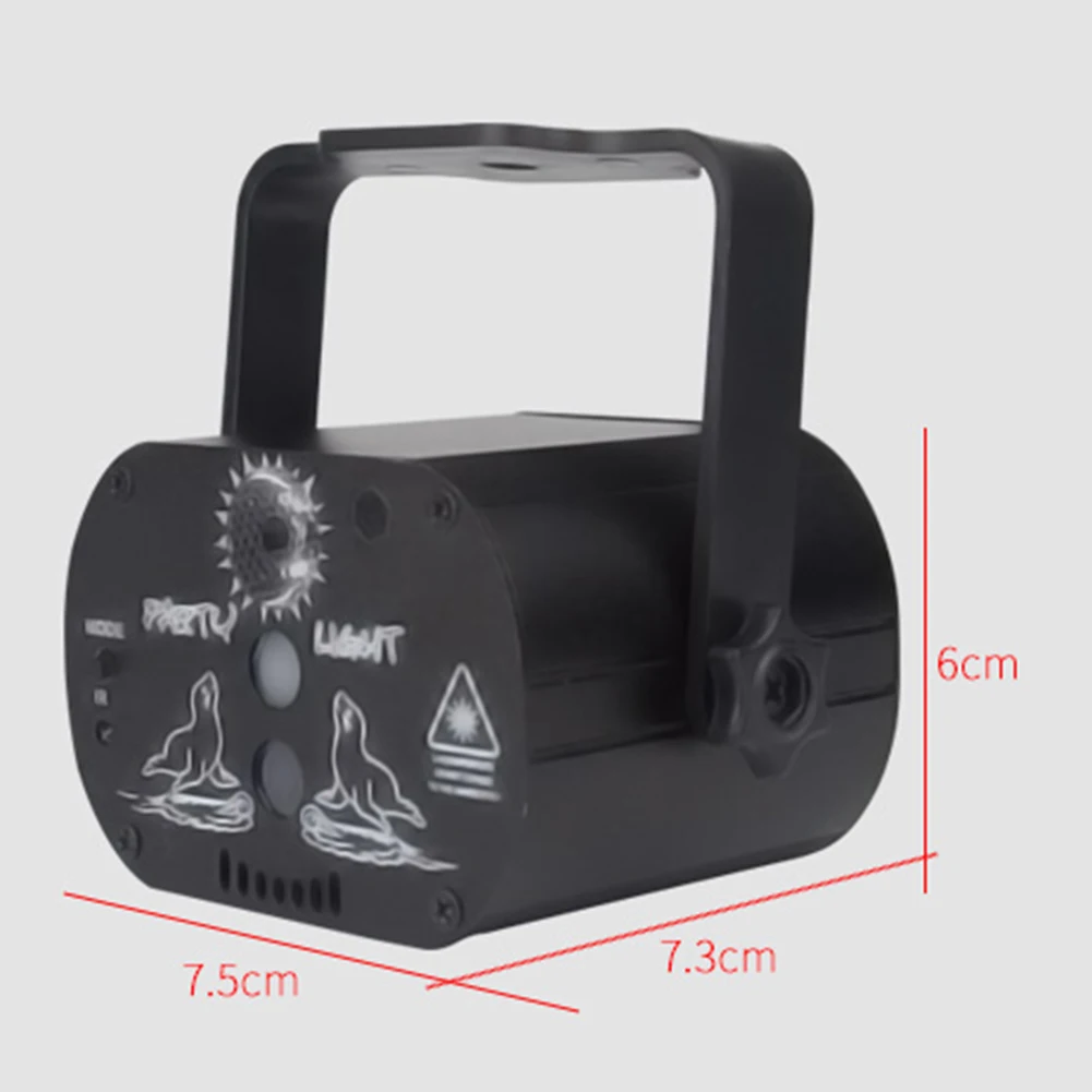 

Hot Sale Disco Lighting Powered Mini Voice Control LED Laser Projector Stage Light Club Party DJ USB Rechargeable Lamp