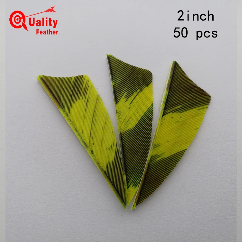 50 шт. 2 ''настоящие турецкие перья стрела перо щит узор смешанный цвет стрельба