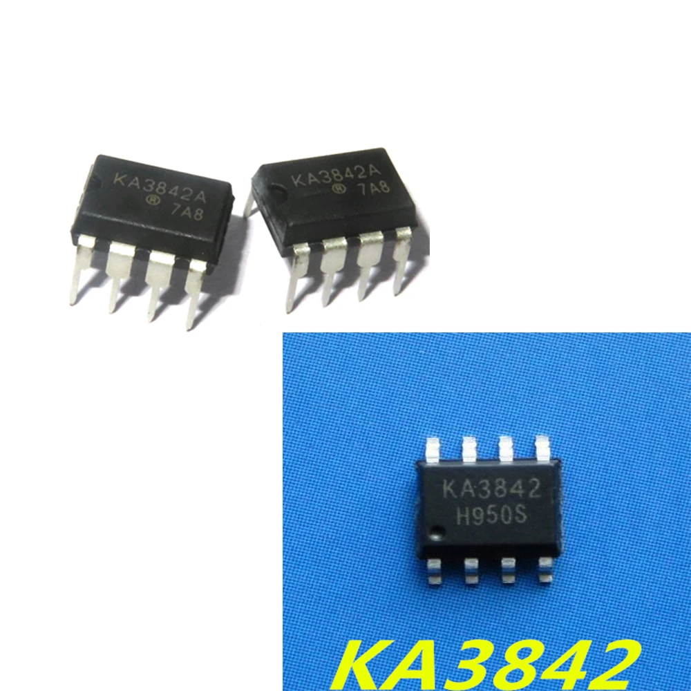 

10 шт./лот KA3842 KA3842A KA3842B лапками углублением SOP-8 UC / TL3842 DIP-8 DIP8